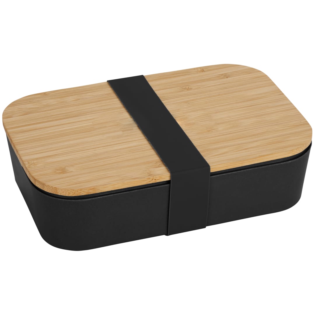 Bamboo Fiber Lunch Box with Cutting Board Lid - 1033-93 Black