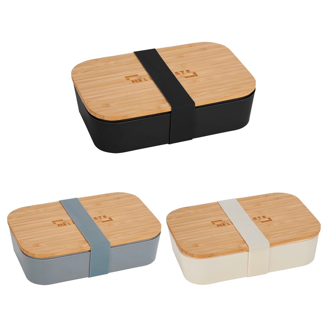 Bamboo Fiber Lunch Box with Cutting Board Lid - 1033-93 Black