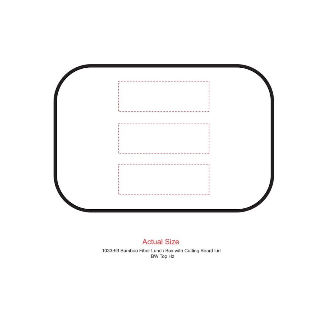 Bamboo Fiber Lunch Box with Cutting Board Lid - 1033-93 Black