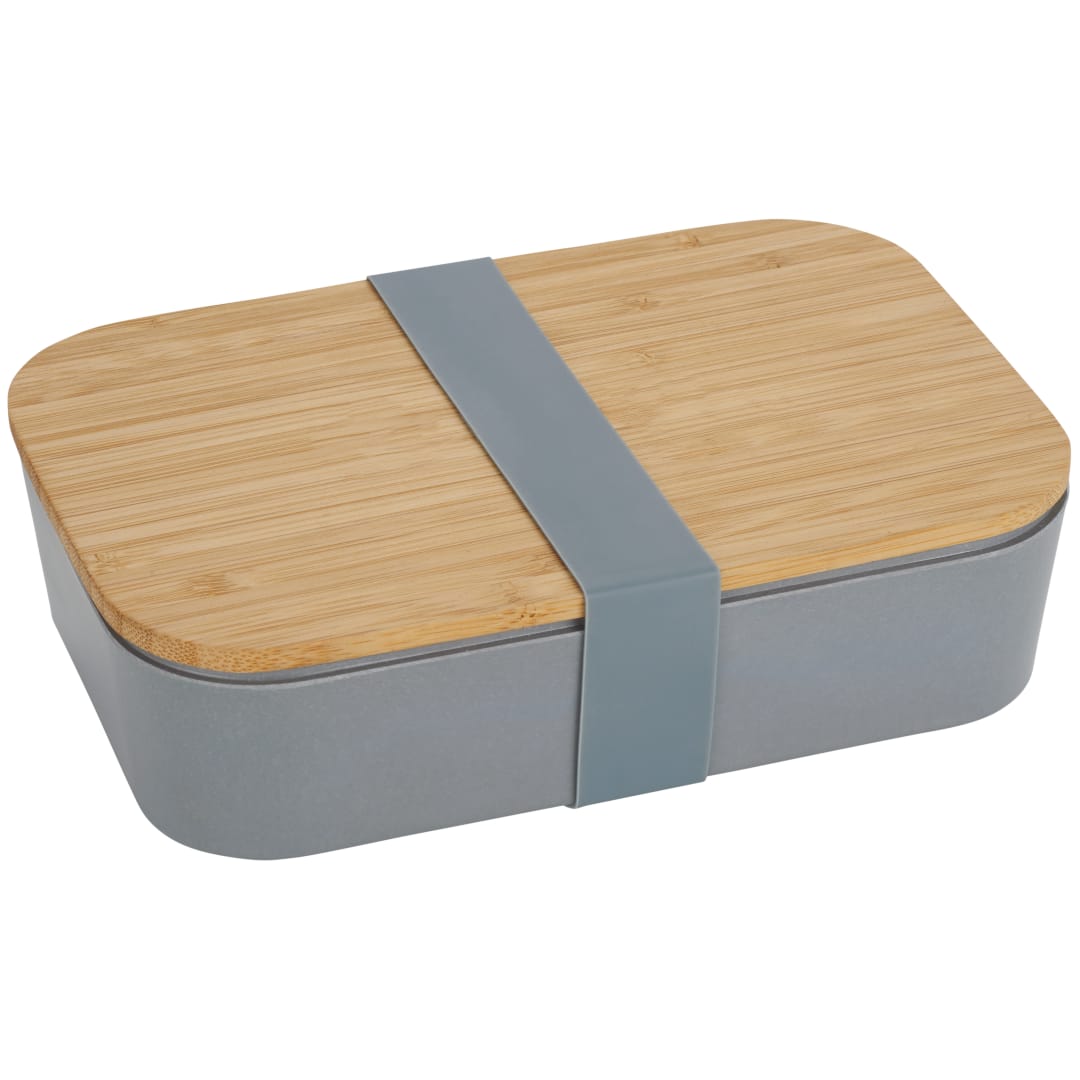 Bamboo Fiber Lunch Box with Cutting Board Lid - 1033-93 Gray