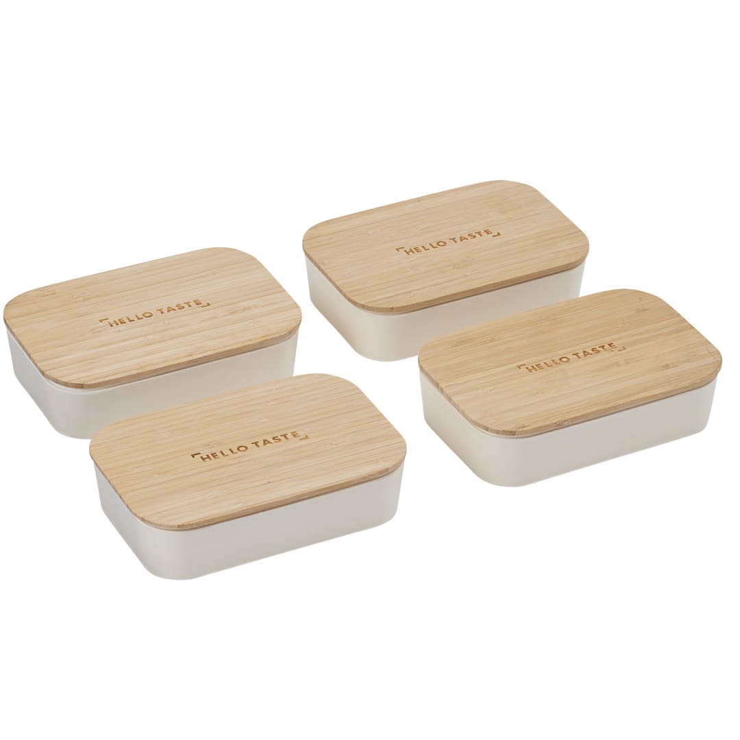 Bamboo Fiber Lunch Box with Cutting Board Lid - 1033-93 Tan