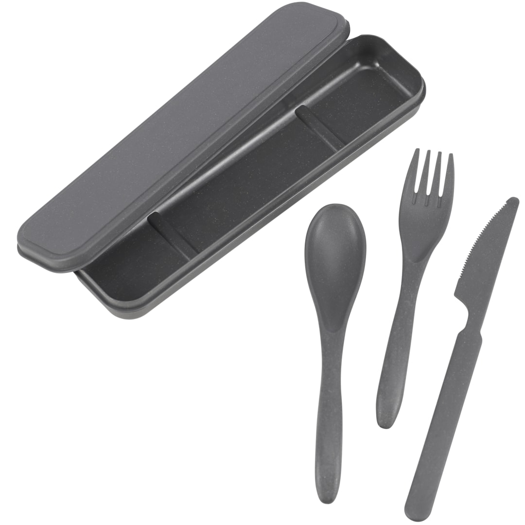 Bamboo Fiber Cutlery Set - 1033-94 Black