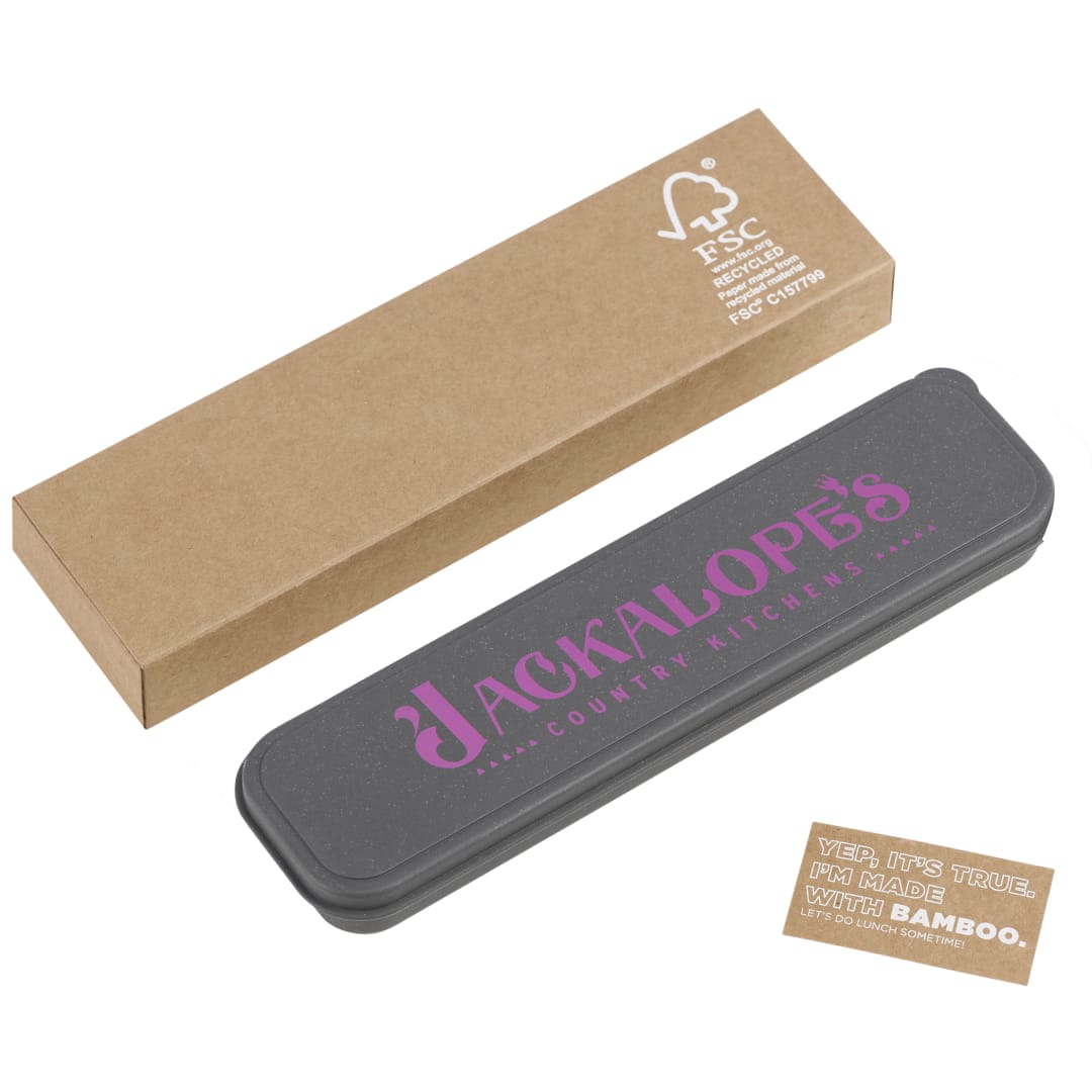 Bamboo Fiber Cutlery Set - 1033-94 Black