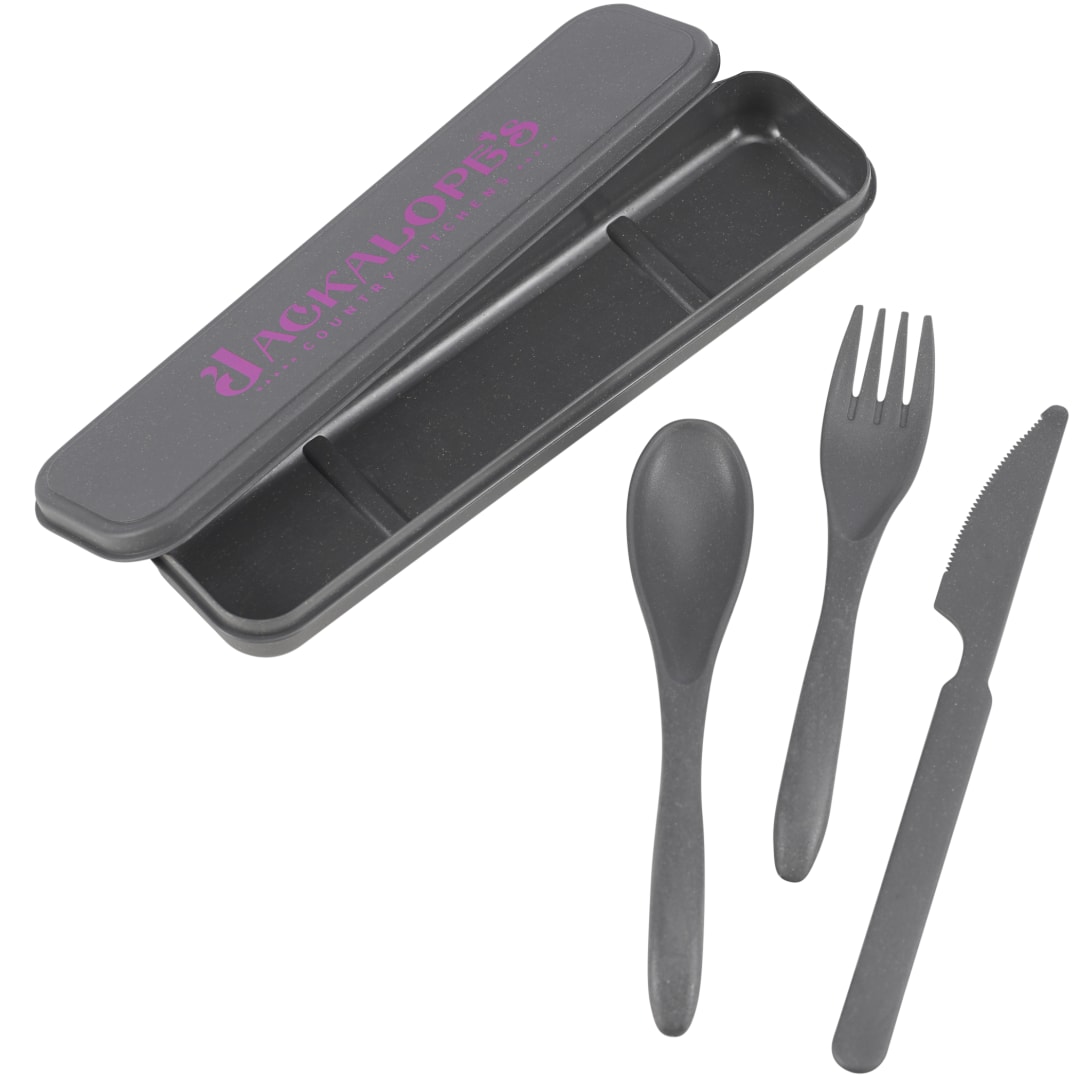 Bamboo Fiber Cutlery Set - 1033-94 Black