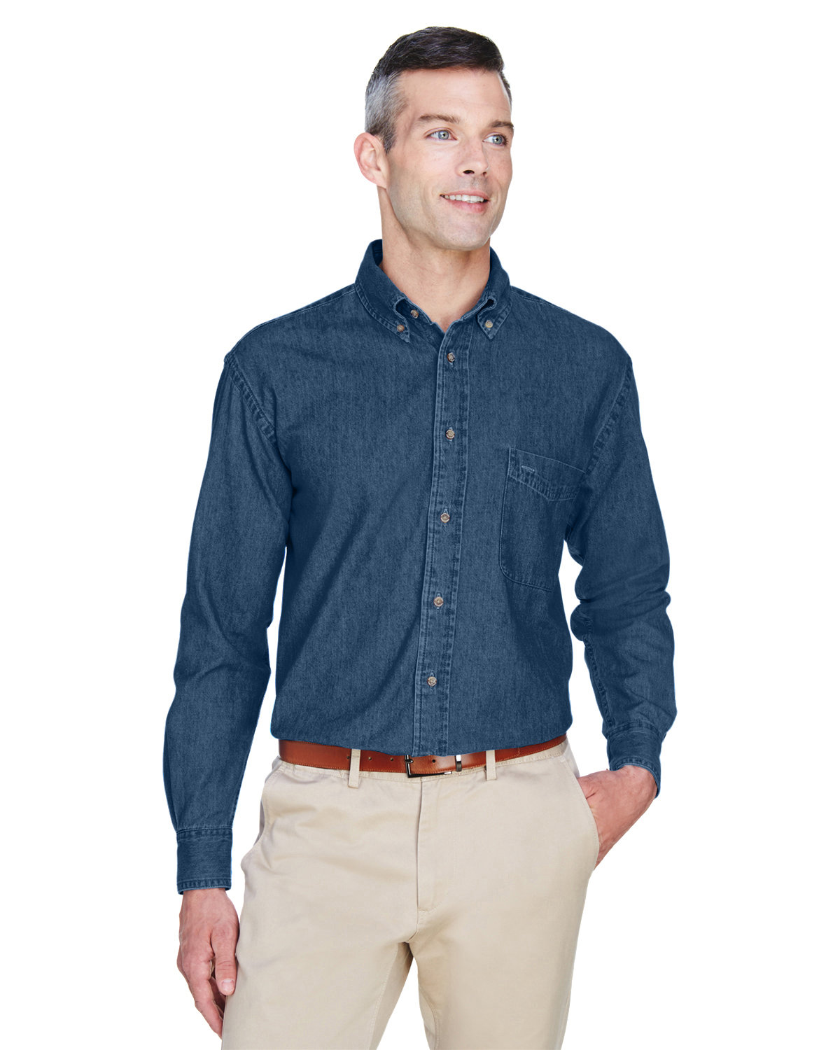 Men's 6.5 oz. Long-Sleeve Denim Shirt - M550