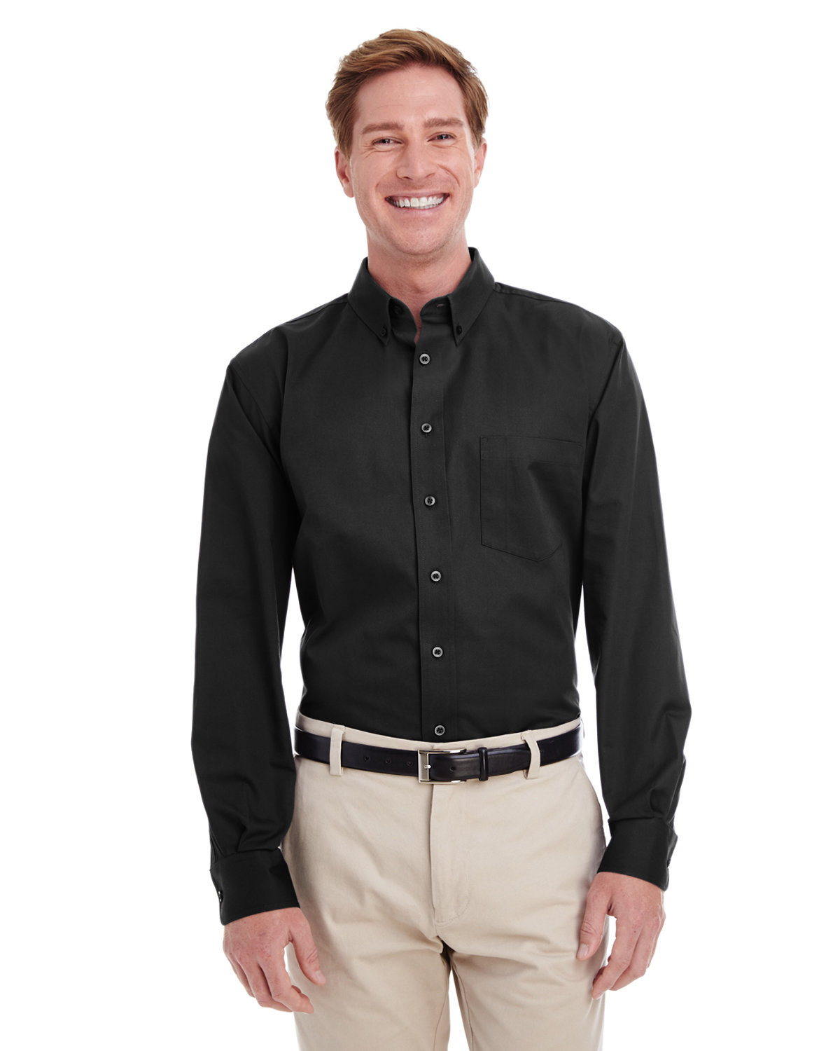 Men's Foundation 100% Cotton Long-Sleeve Twill Shirt with Teflon™ - M581