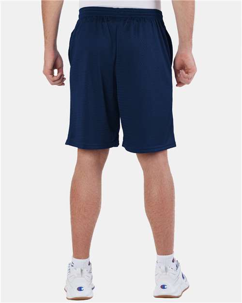 Champion Unisex 9" Mesh Shorts with Pockets - S162 Navy