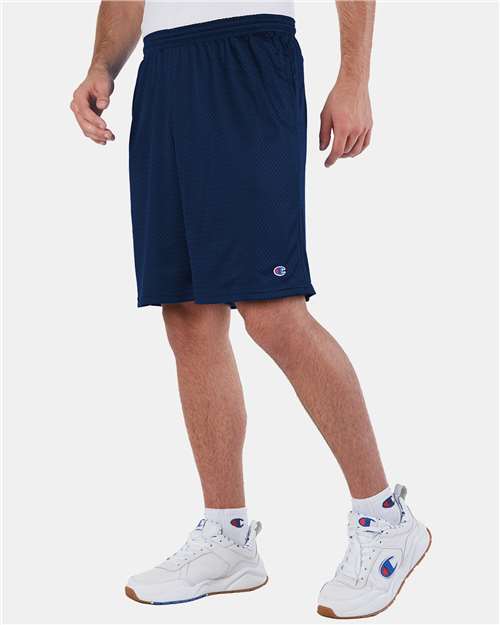 Champion Unisex 9" Mesh Shorts with Pockets - S162 Navy