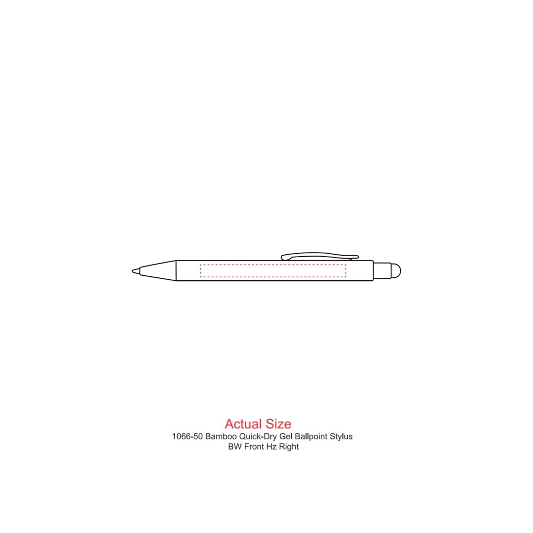 Bamboo Quick-Dry Gel Ballpoint Stylus - 1066-50 Natural