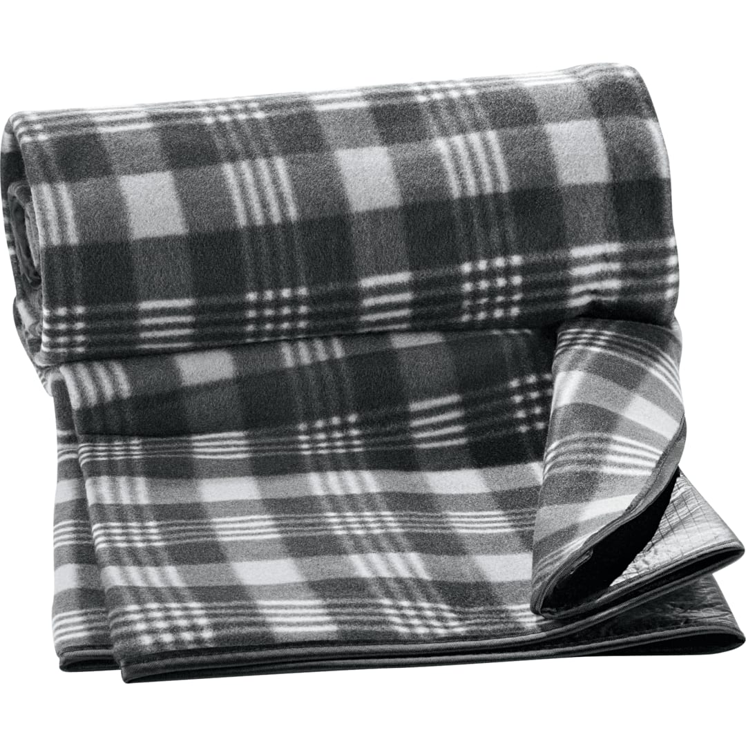 Padded Water-Resistant Fleece Picnic Blanket - 1070-15 Black