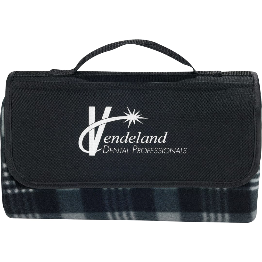 Padded Water-Resistant Fleece Picnic Blanket - 1070-15 Black