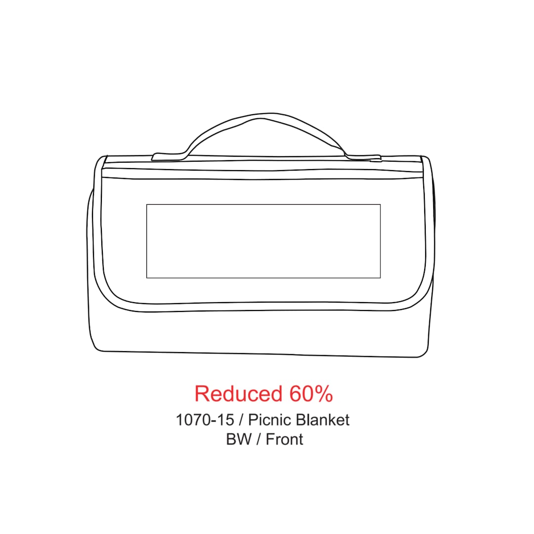 Padded Water-Resistant Fleece Picnic Blanket - 1070-15 Black