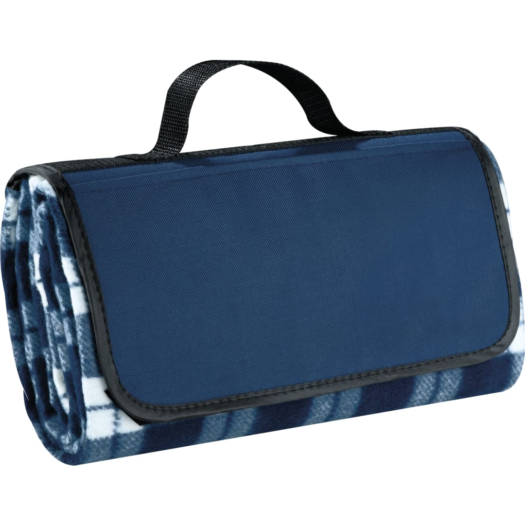 Padded Water-Resistant Fleece Picnic Blanket - 1070-15 Blue