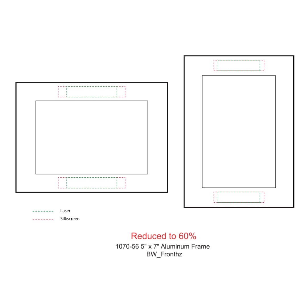 5" x 7" Aluminum Frame - 1070-56 Silver