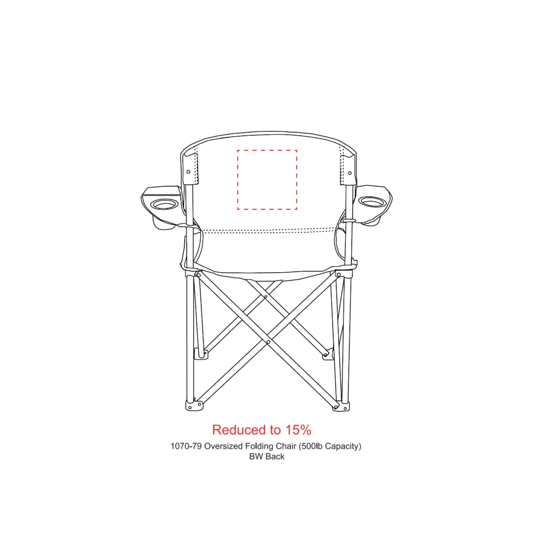Oversized Folding Chair (500lb Capacity) - 1070-79 Black