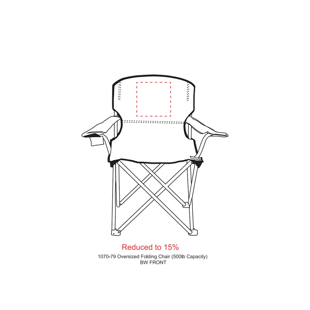 Oversized Folding Chair (500lb Capacity) - 1070-79 Black