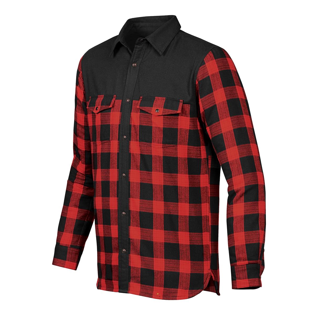 Stormtech Stormtech Men's Logan Thermal Long Sleeve Shirt - FLX-1 BLACK- RED PLAID