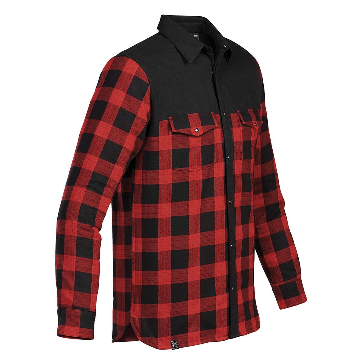 Stormtech Stormtech Men's Logan Thermal Long Sleeve Shirt - FLX-1 BLACK- RED PLAID