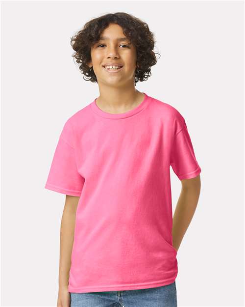 Gildan Youth Ultra Cotton® T-Shirt - 2000B - 2000BG Safety Pink