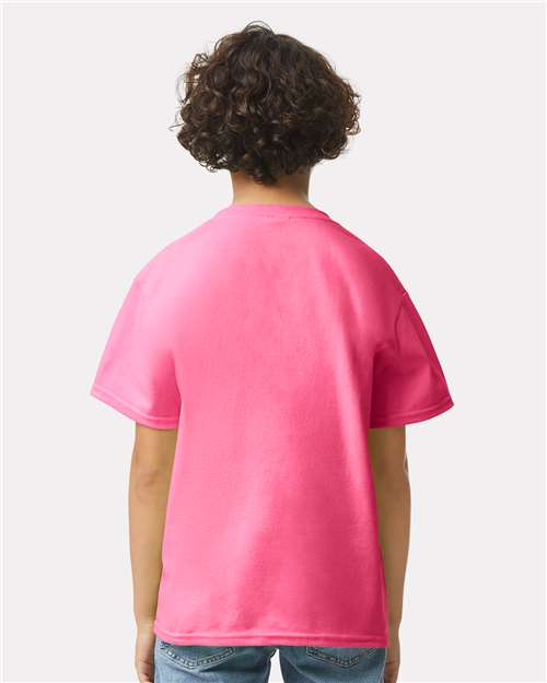 Gildan Youth Ultra Cotton® T-Shirt - 2000B - 2000BG Safety Pink