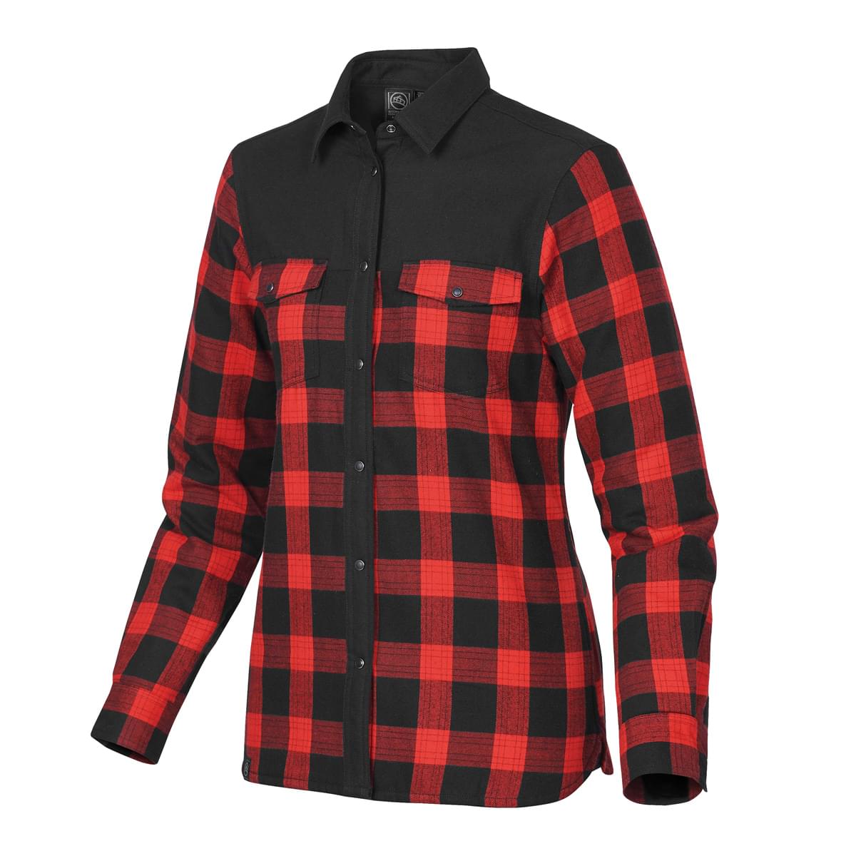 Stormtech Stormtech Women's Logan Thermal Long Sleeve Shirt - FLX-1W BLACK- RED PLAID