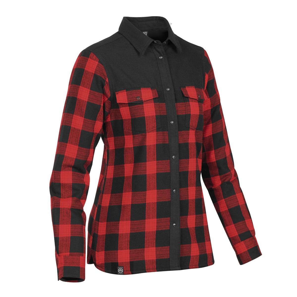 Stormtech Stormtech Women's Logan Thermal Long Sleeve Shirt - FLX-1W BLACK- RED PLAID