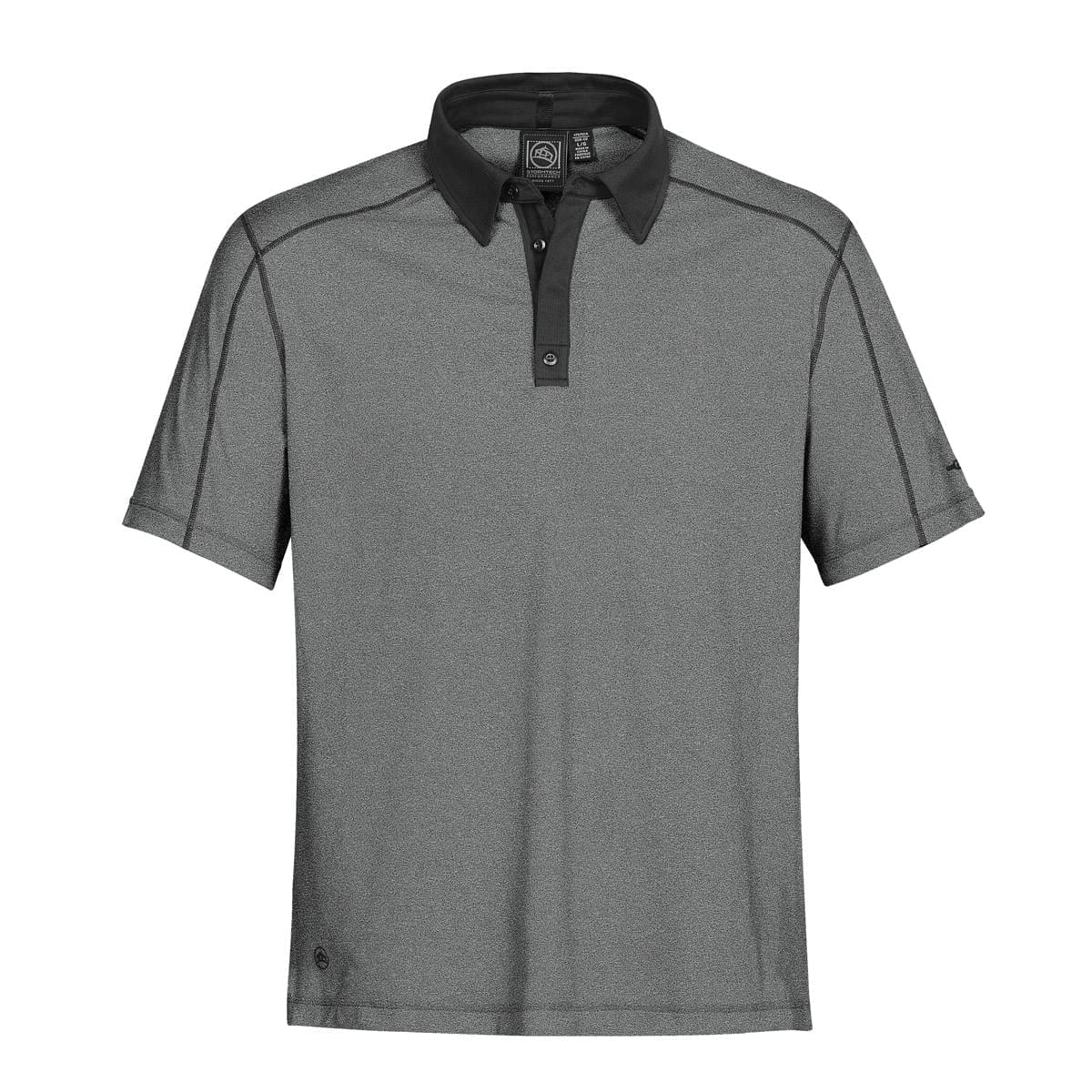 Stormtech Stormtech Men's Odyssey Performance Polo - IPZ-2 CARBON MELANGE- BLACK