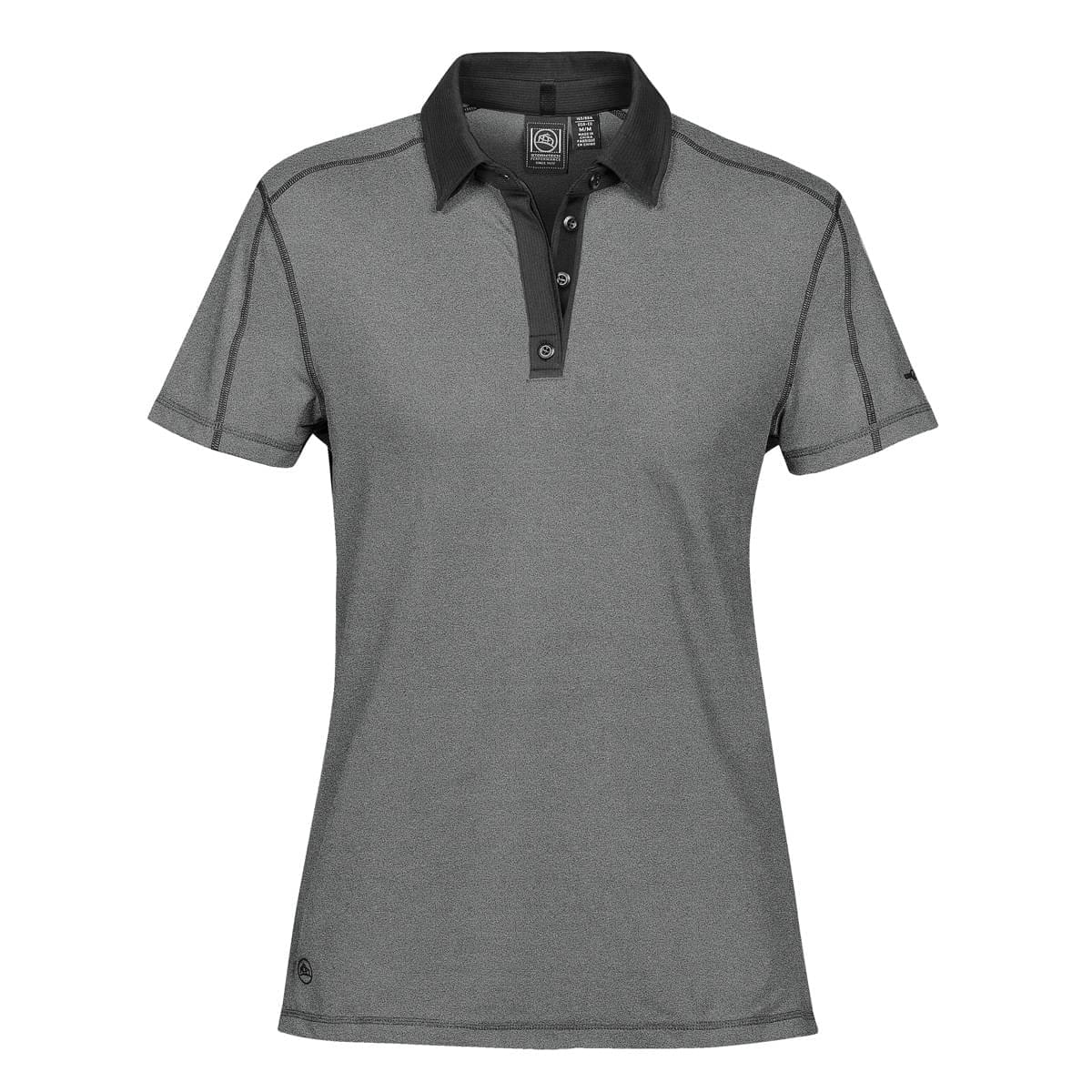 Stormtech Stormtech Women's Odyssey Performance Polo - IPZ-2W CARBON MELANGE- BLACK